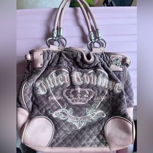 RARE Juicy Couture vintage y2k daydreamer quilted purse in lavender purple pink